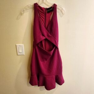 Hot Pink Cut-out Dress